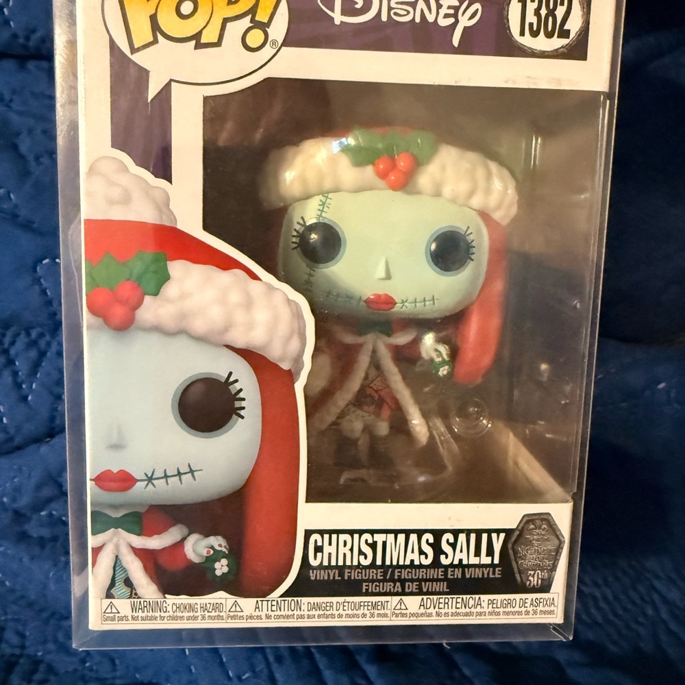 Funko Pop Sally with Red and White Holiday Design